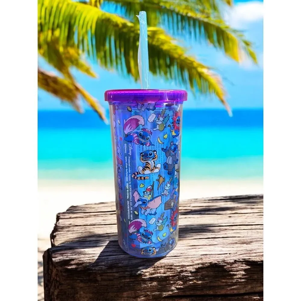 Disney Stitch &‎ Scrump Dressed up in Costumes Cup Tumbler Dumbo Tigger Beast
